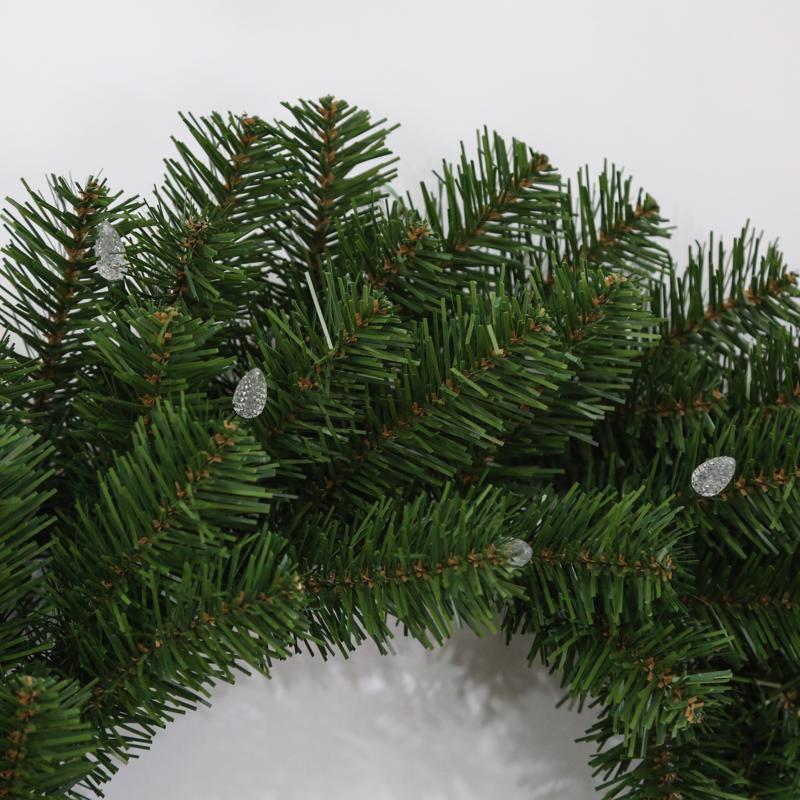 Celebrations 24 in. D LED Prelit Multicolored LED and Multi-Function Northern Pine Wreath, Pack of 12