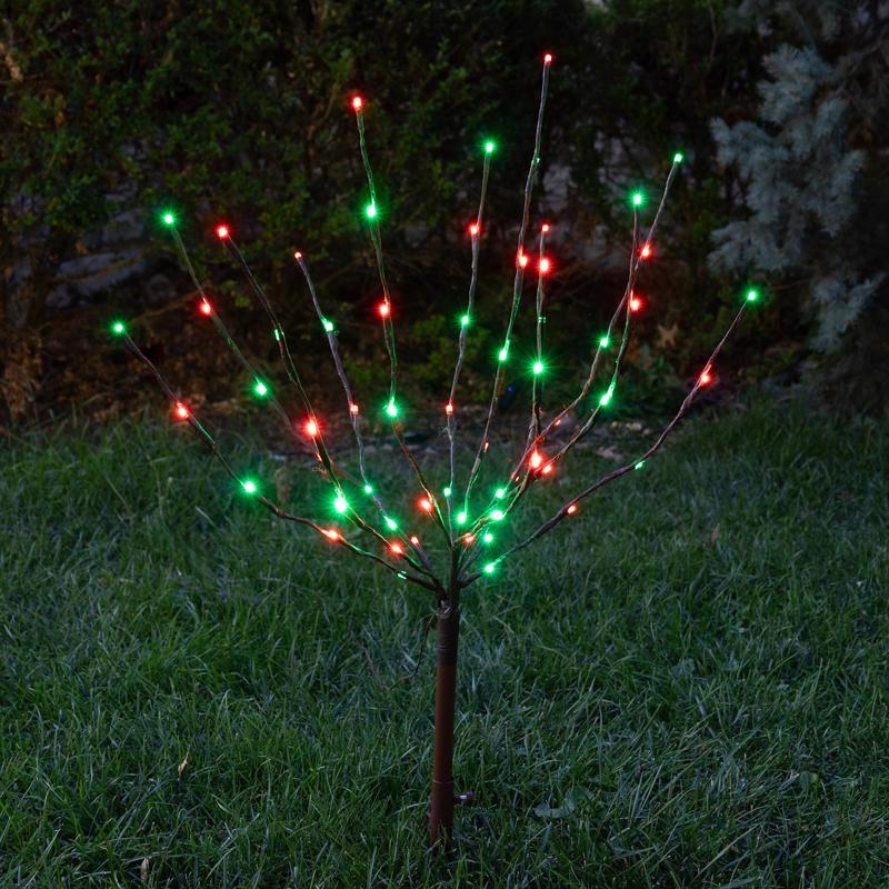 Celebrations Platinum LED RGBW Light Burst 30 in. Yard Decor