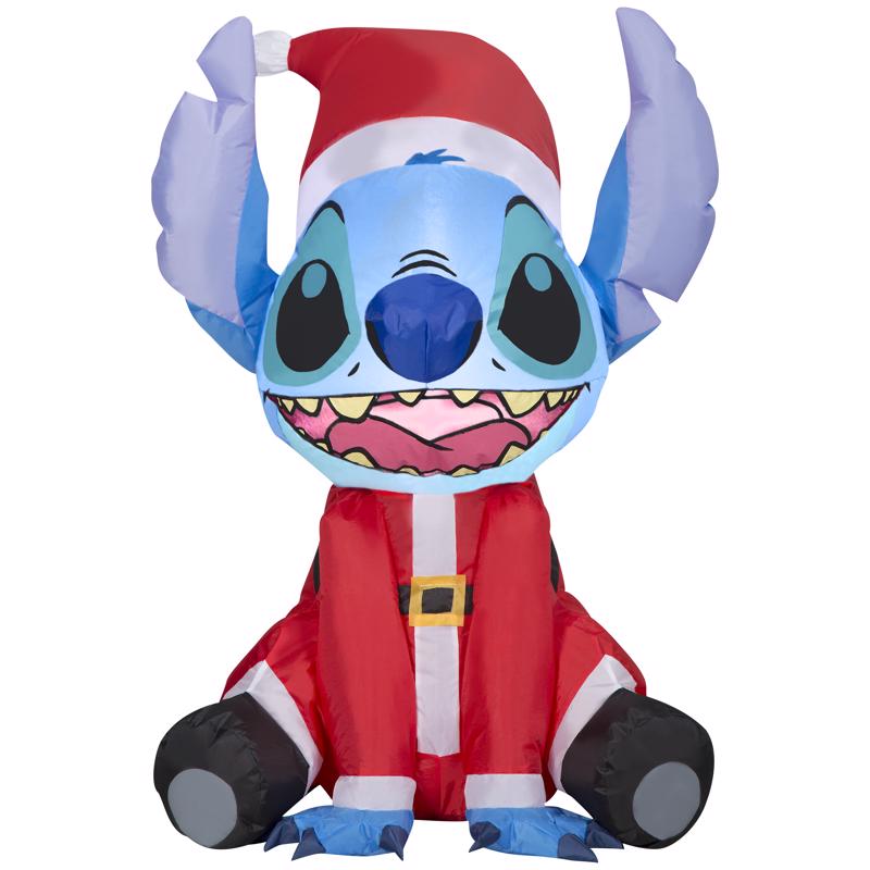 Disney Airblown Christmas Inflatable Stitch in Santa Suit 36 in. Inflatable, Pack of 6