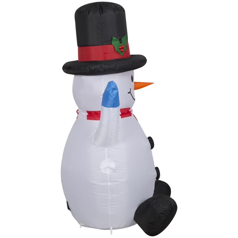 Gemmy Airblown Christmas Inflatable Snowman with Tall Top Hat 48 in. Inflatable