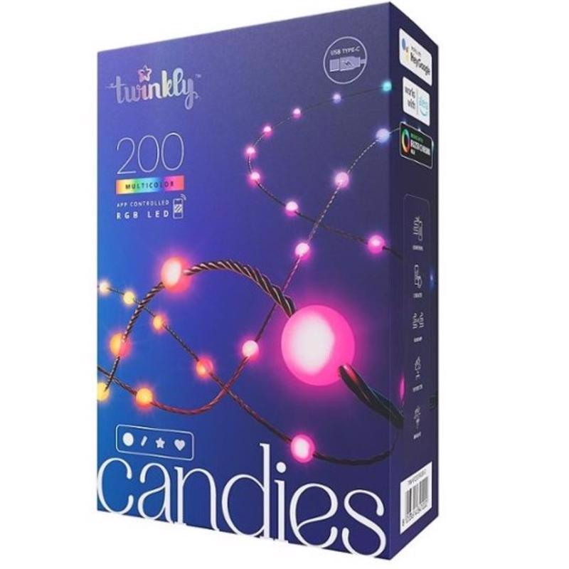 Twinkly Twinkly Candies LED RGB 200 ct String Light String 9.8 ft.