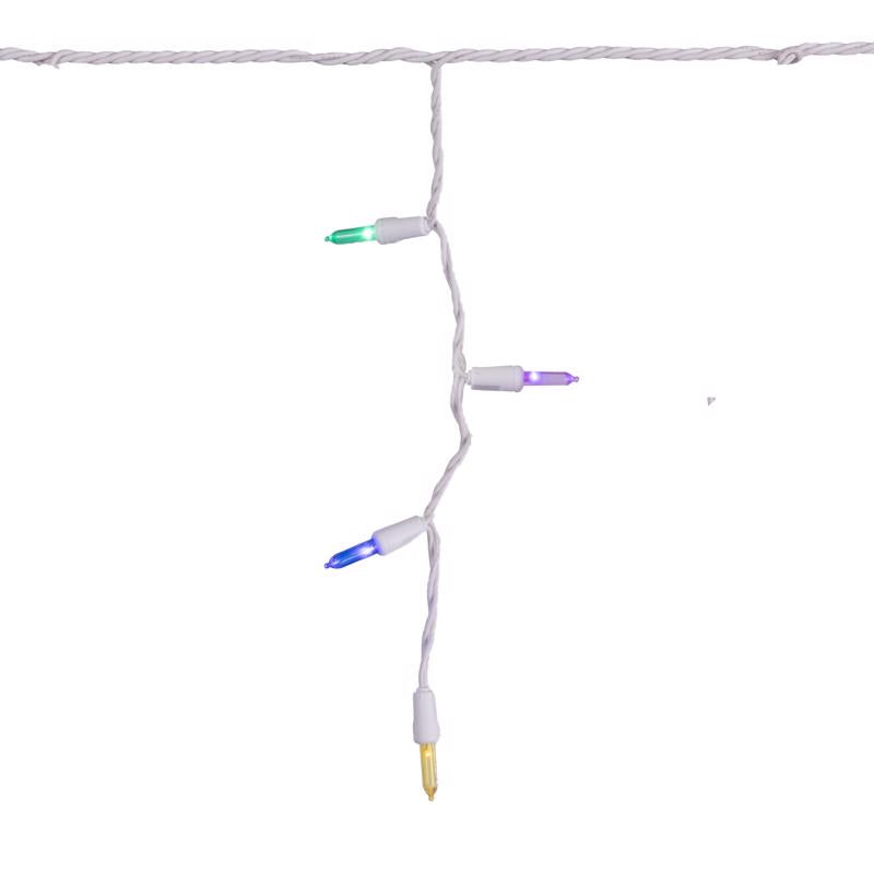 Celebrations LED T5 Multicolored 100 ct Icicle Christmas Lights 4 ft.
