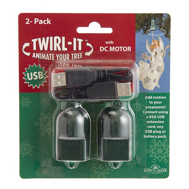 Kurt S. Adler 1.10 in. H X 4.50 in. L Metal/Plastic USB Twirl-it