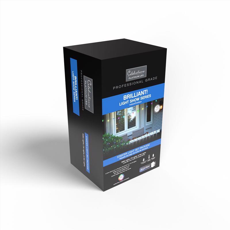 Celebrations Platinum LED RGBW Novelty Smart-Enabled Christmas Lights 6 ft.