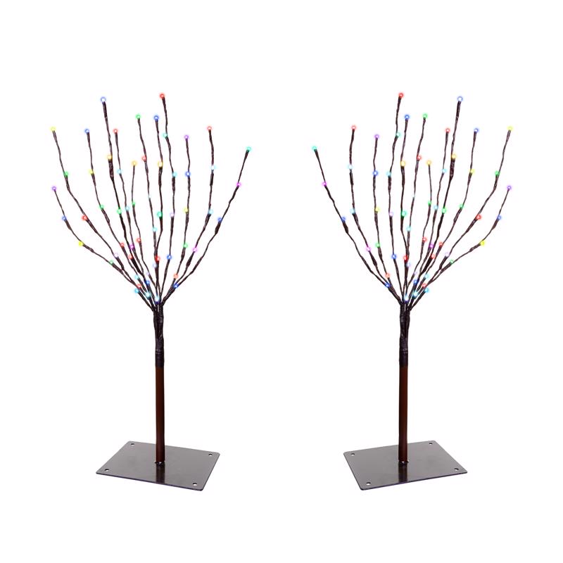 Celebrations Platinum Brilliant LED Prelit RGBW Entryway Kit Wreath and Garland Set