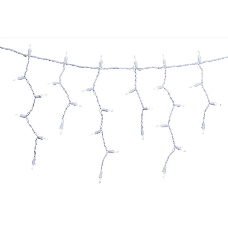 Celebrations Classic LED T5 Pure White 300 ct Icicle Christmas Lights 19.6 ft.