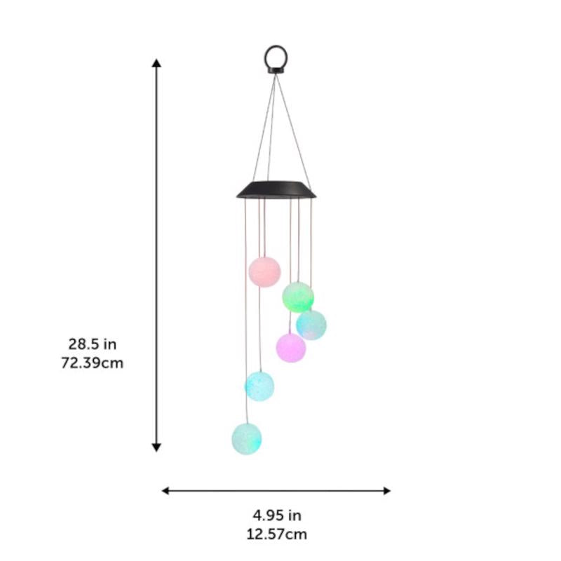 Globe Electric Skylar Metal/Plastic 29 in. Wind Chime, Pack of 4