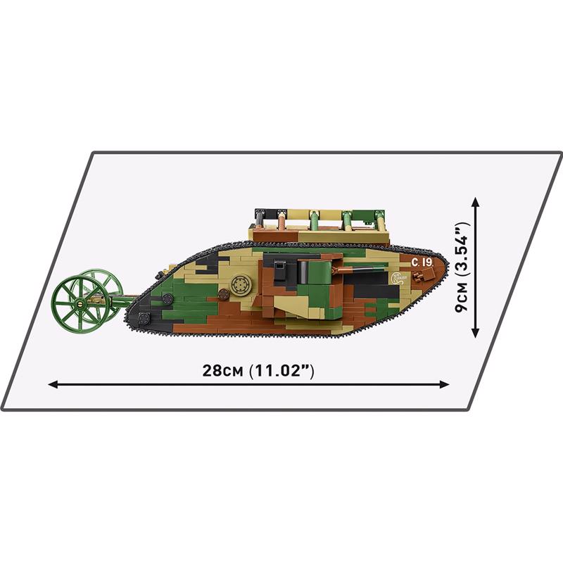 COBI Mark I Male C19 Tank Block Set Multicolored 878 pc