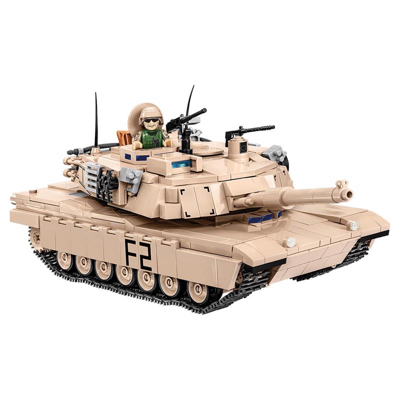 COBI M1A2 Abrams Tank Block Set Cream 975 pc