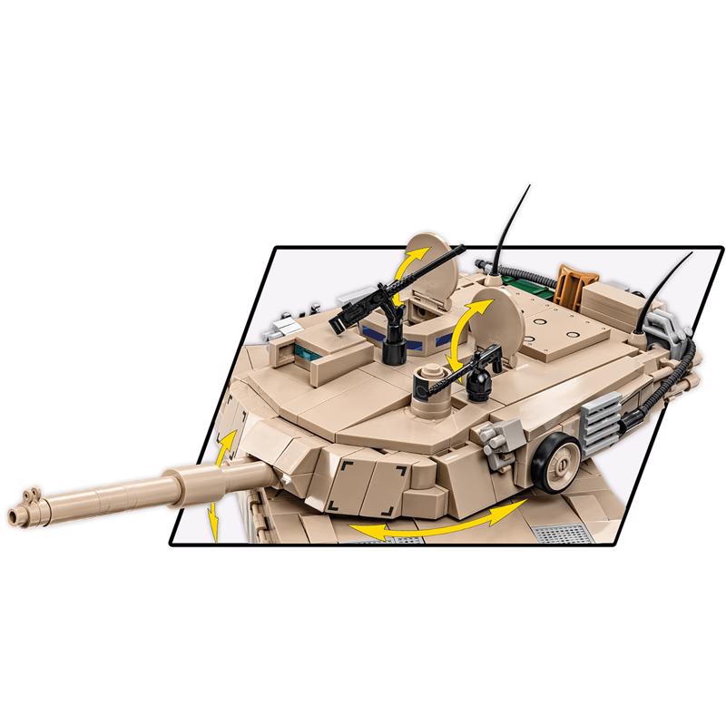 COBI M1A2 Abrams Tank Block Set Cream 975 pc
