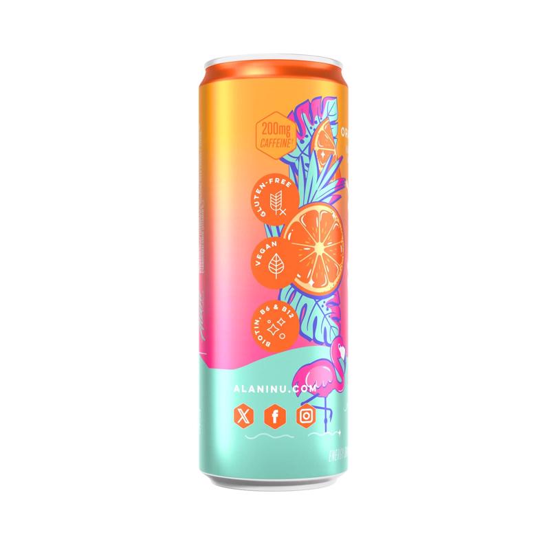 Alani Nu Orange Energy Drink 12 fl. oz., Pack of 24