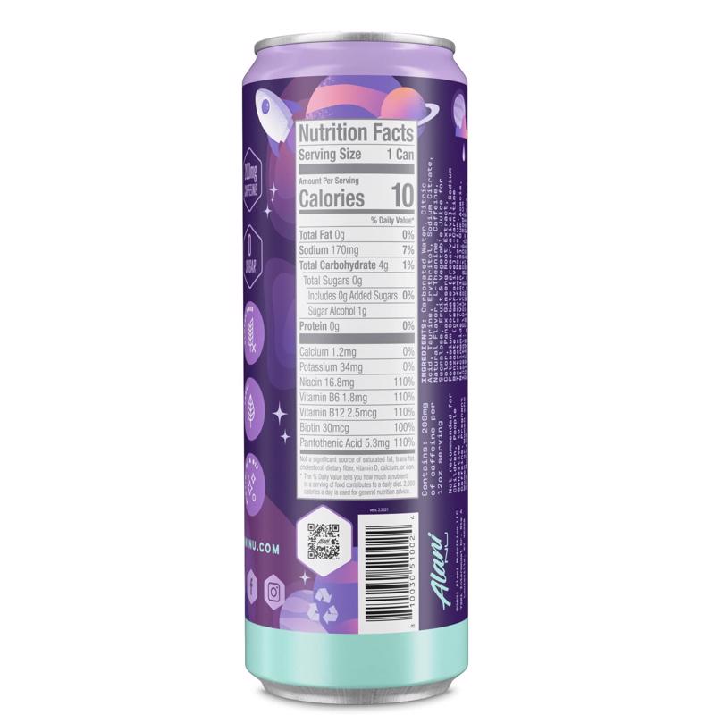 Alani Nu Cosmic Stardust Energy Drink 12 fl. oz., Pack of 12