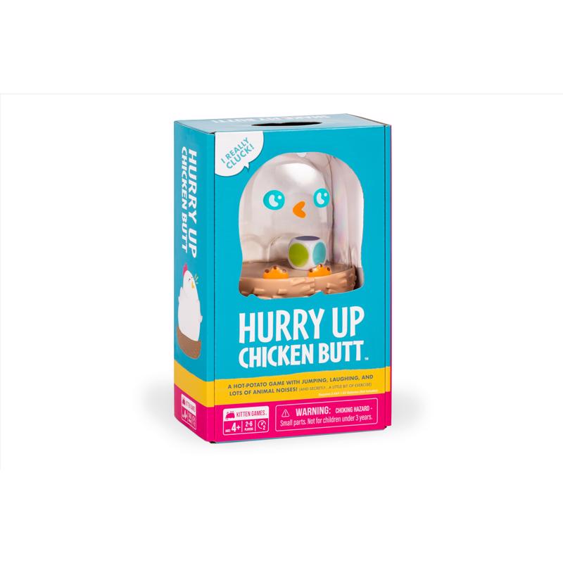 Exploding Kittens Hurry Up Chicken Butt Card Games Multicolored, Pack of 4
