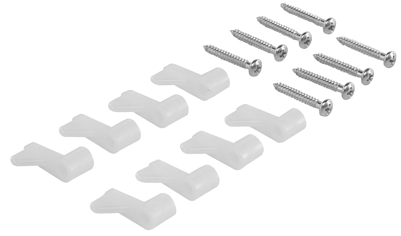 M-D 14169 Frame Clip, Plastic, White, For: 5/16 in THK Window and Door Frames