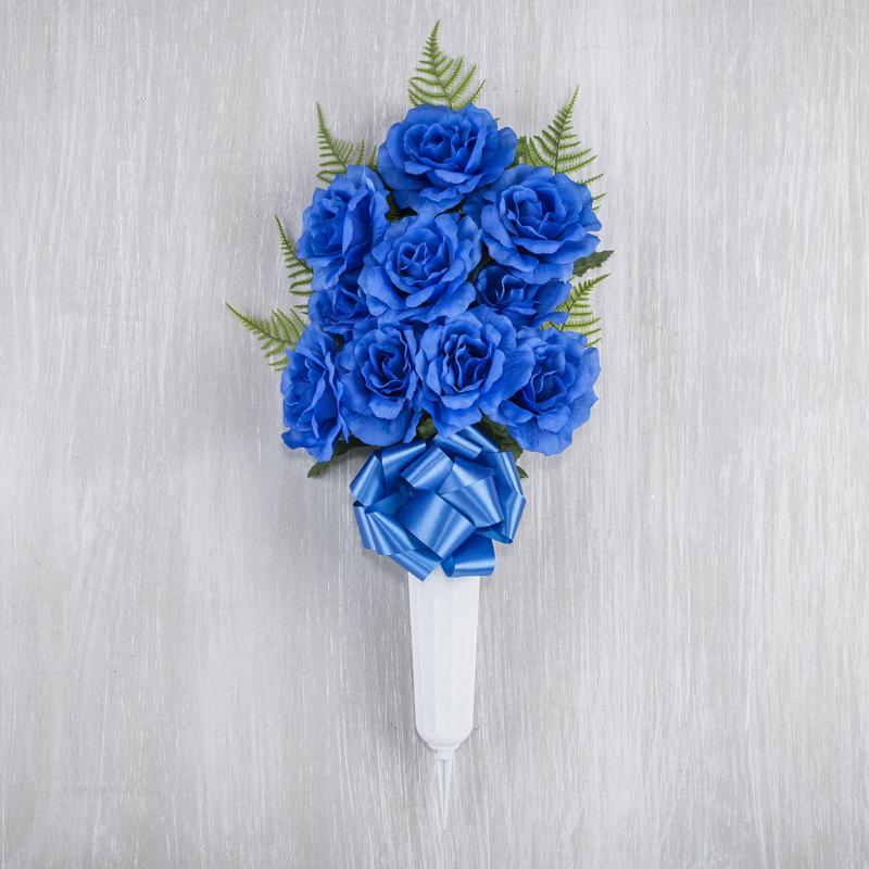 Gerson Rose Memorial Vase Cemetery Grave Decor 1 pk, Pack of 12