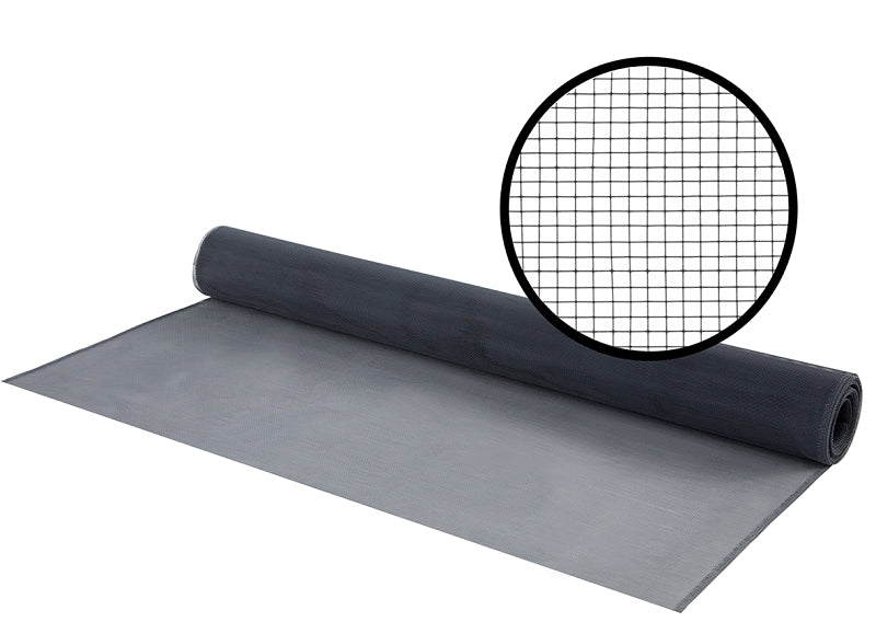 M-D 14112 Screen Mesh, 7 ft L, 3 ft W, Aluminum, Charcoal