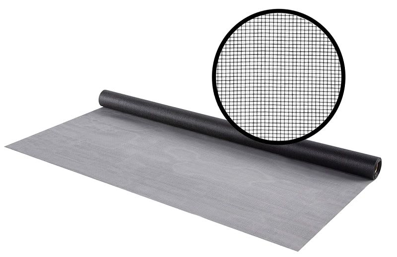 M-D 14120 Screen Mesh, 7 ft L, Fiberglass, Charcoal