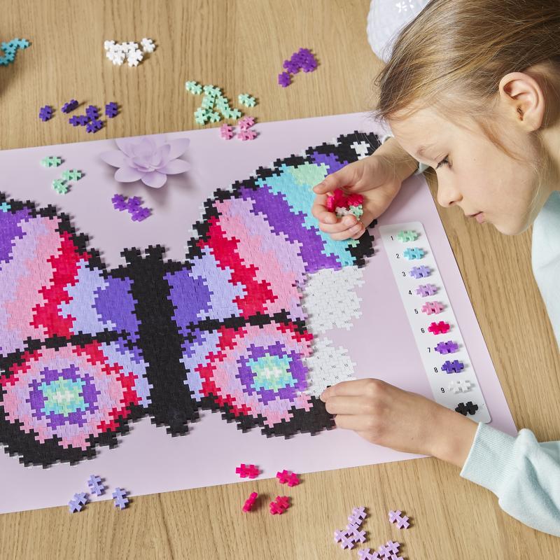Plus-Plus Puzzle By Number Butterfly Puzzle Multicolored 800 pc