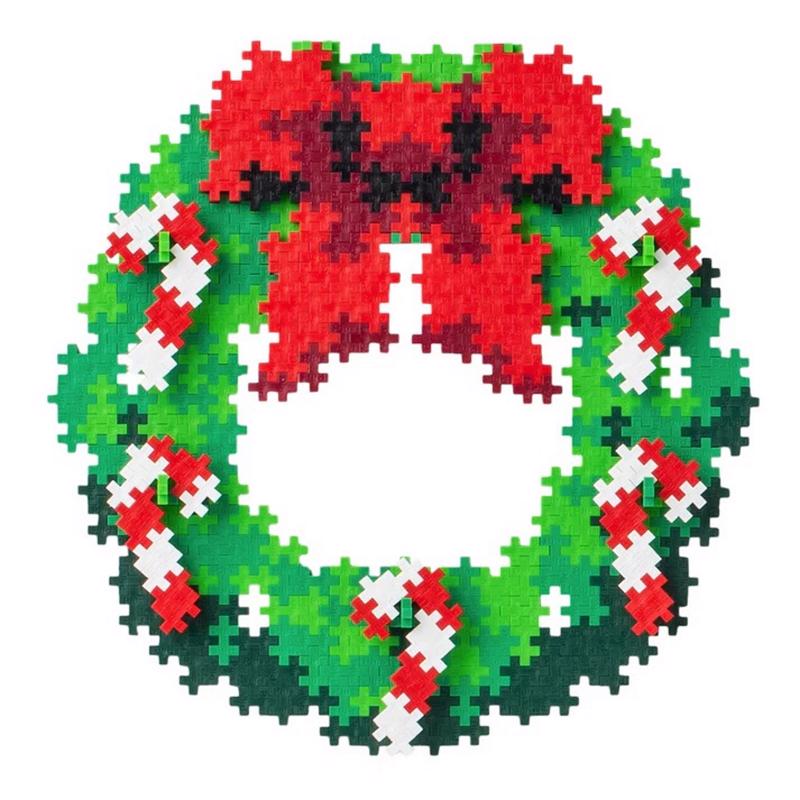 Plus-Plus Puzzle By Number Holiday Wreath Puzzle Multicolored 500 pc