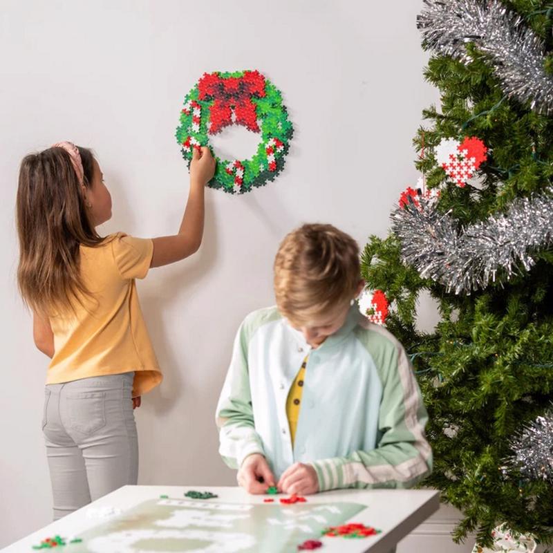 Plus-Plus Puzzle By Number Holiday Wreath Puzzle Multicolored 500 pc