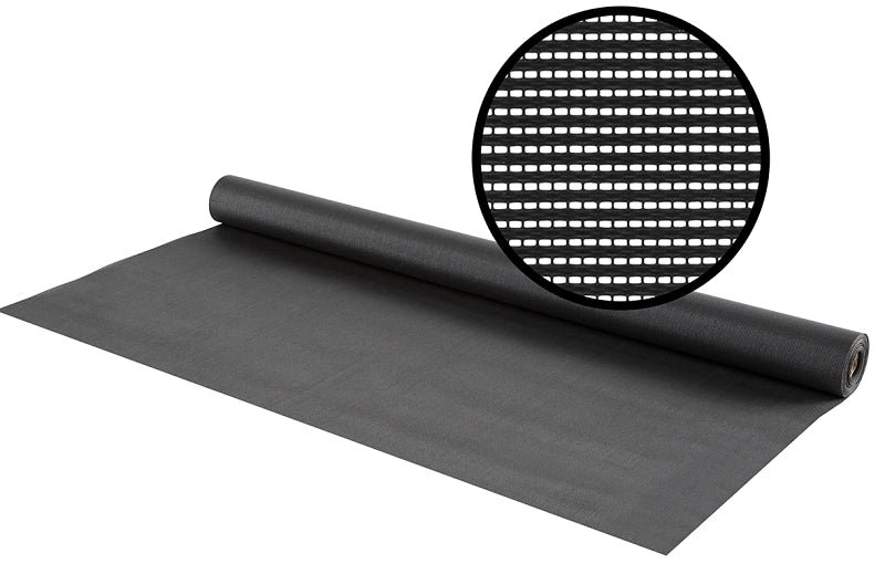 M-D 14143 Sun Screen Mesh, 7 ft L, 3 ft W, Fiberglass, Charcoal