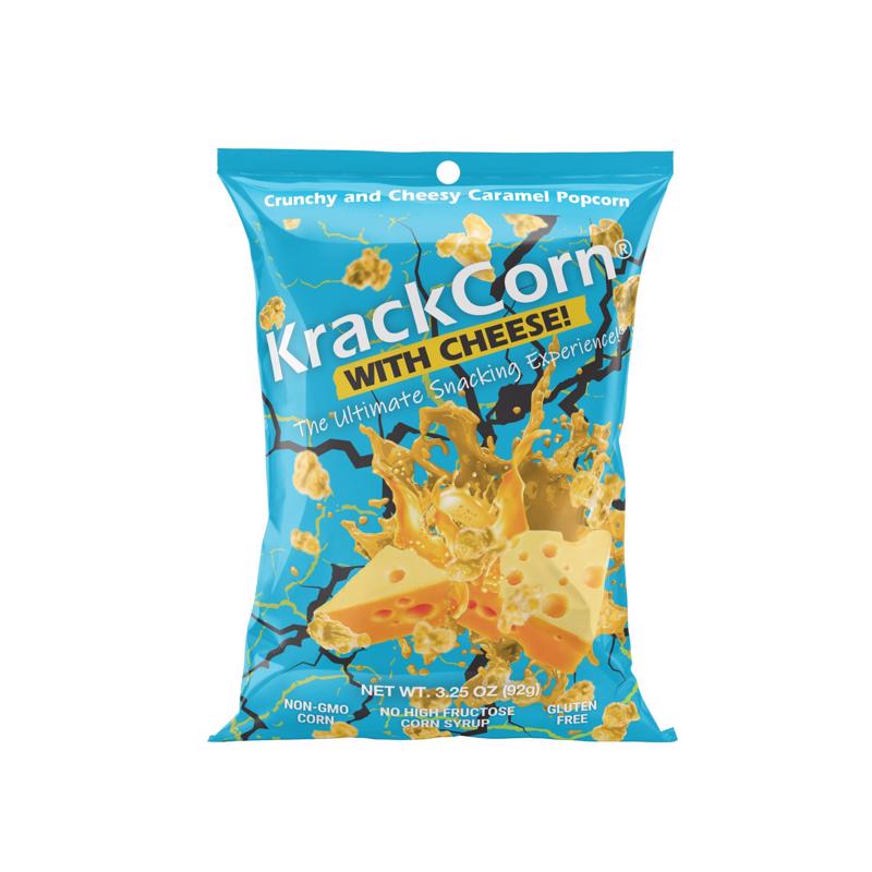 KrackCorn Cheese Popcorn 3.25 oz Bagged, Pack of 6