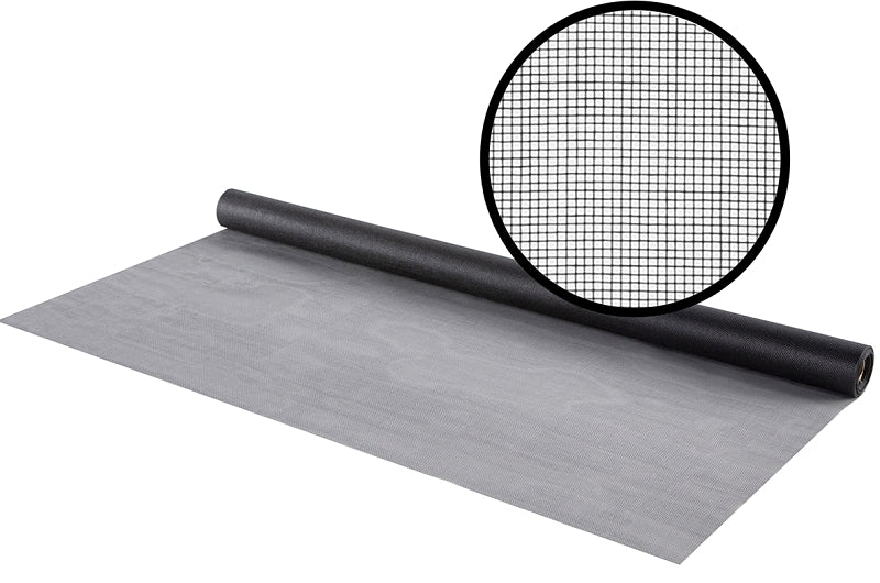 M-D Standard Series 14122 Screen Mesh, 100 ft L, 36 in W, Fiberglass, Charcoal