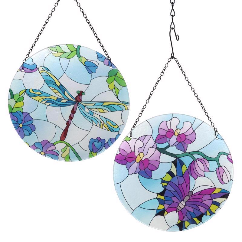 Exhart Assorted Glass/Metal 16 in. H Dragonfly or Butterfly Outdoor Decoration, Pack of 6