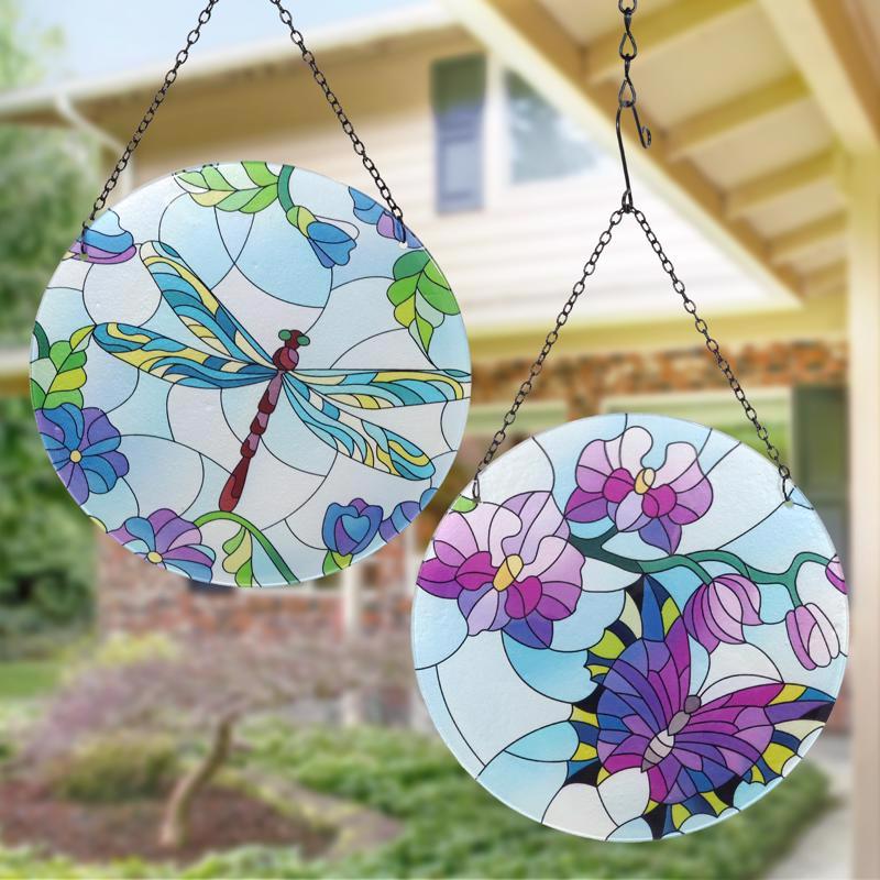 Exhart Assorted Glass/Metal 16 in. H Dragonfly or Butterfly Outdoor Decoration, Pack of 6