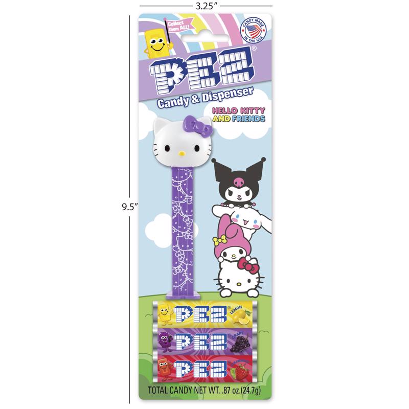 PEZ Hello Kitty Assorted Candy and Dispenser 0.87 oz, Pack of 12