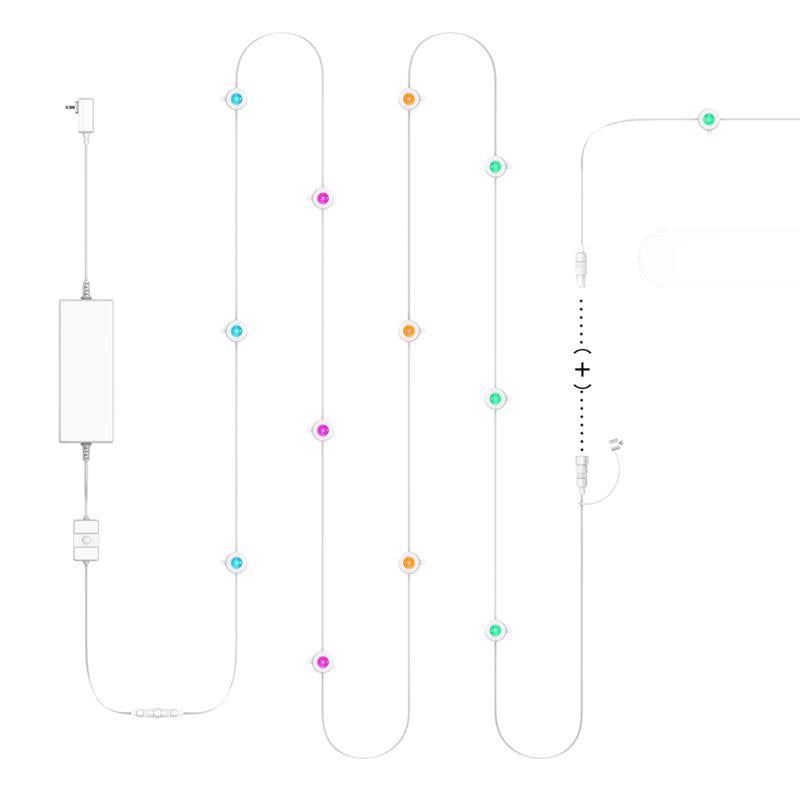 Feit Starter Kit LED Smart-Enabled Permanent Color Changing String Lights Multicolored 50 ft. 30 lig