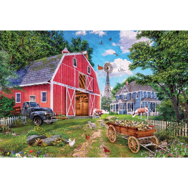 Eurographics Family Farm Tin Jigsaw Puzzle Multicolored 550 pc