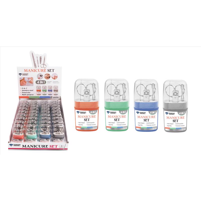 Diamond Visions Manicure Set Stainless Steel 4 pk, Pack of 36