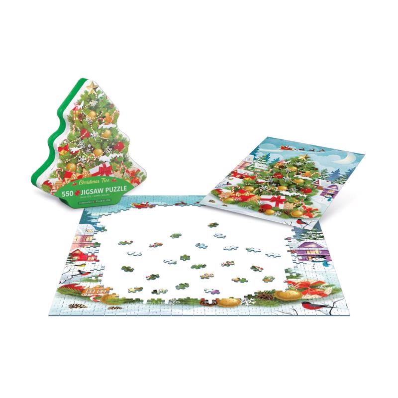 Eurographics Christmas Tree Tin Collectible Tins with Puzzles Multicolored 550 pc