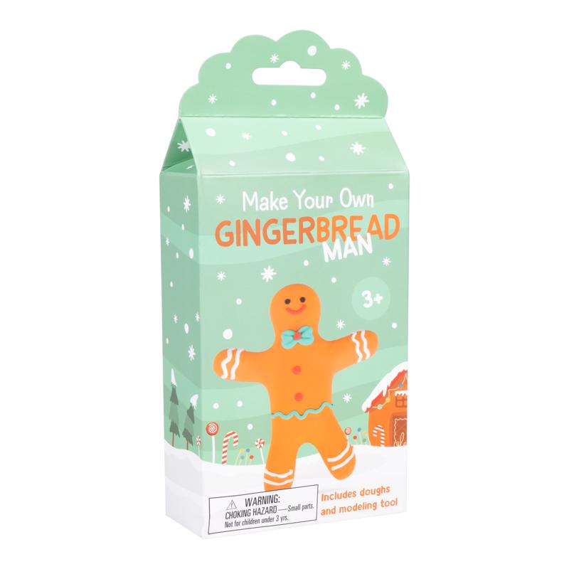 Fizz Make Your Own Gingerbread Man Dough Craft Set Brown, Pack of 6