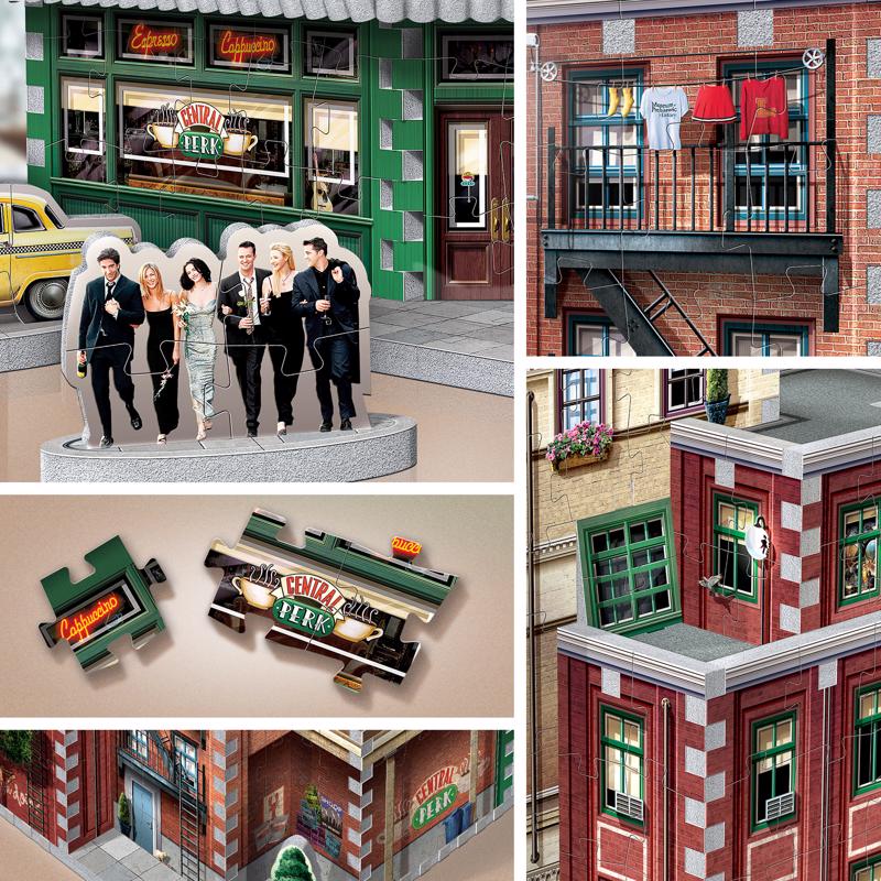 Wrebbit3D Friends Central Perk 3D Jigsaw Puzzle Multicolored 440 pc