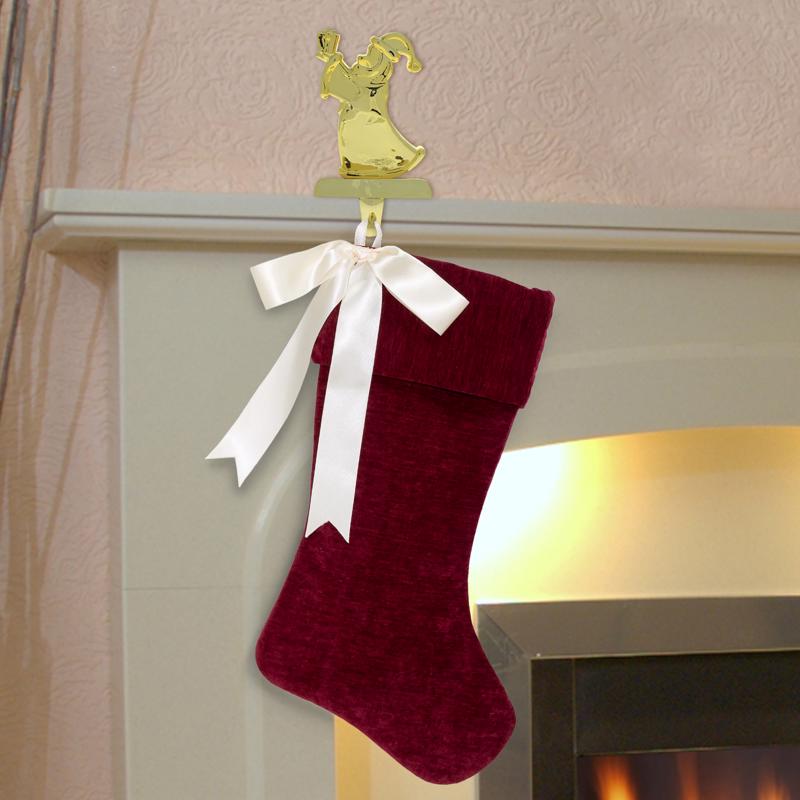 Dyno Red/White Matte W/Bow Christmas Stocking 20 in., Pack of 12