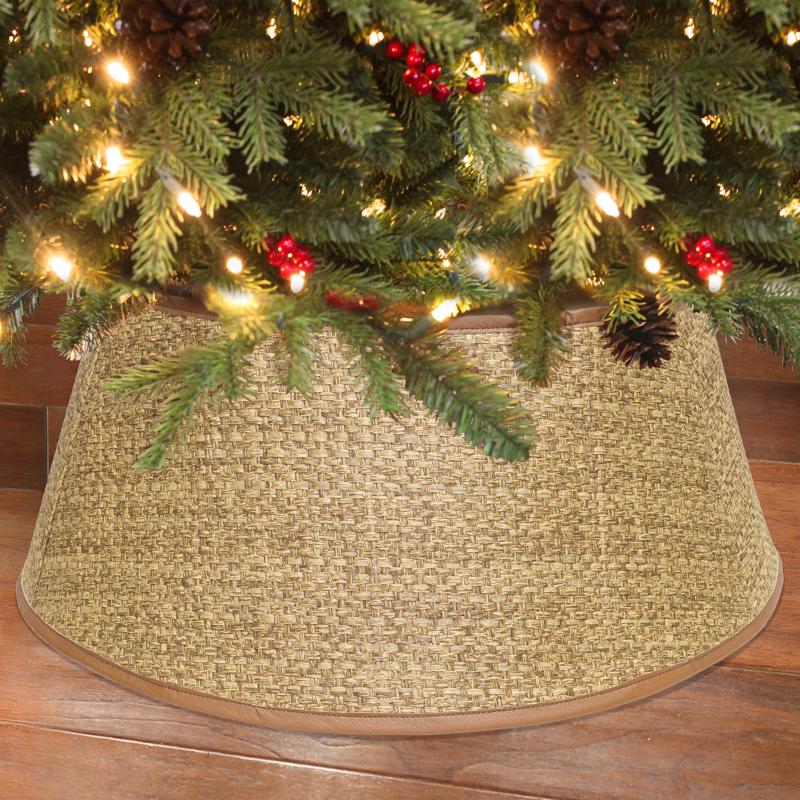 Dyno Walnut Faux Wicker Tree Collar 11 in., Pack of 4