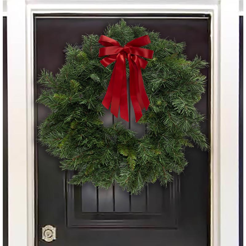 Dyno Red DBL Face Satin Christmas Bow 8 in., Pack of 12