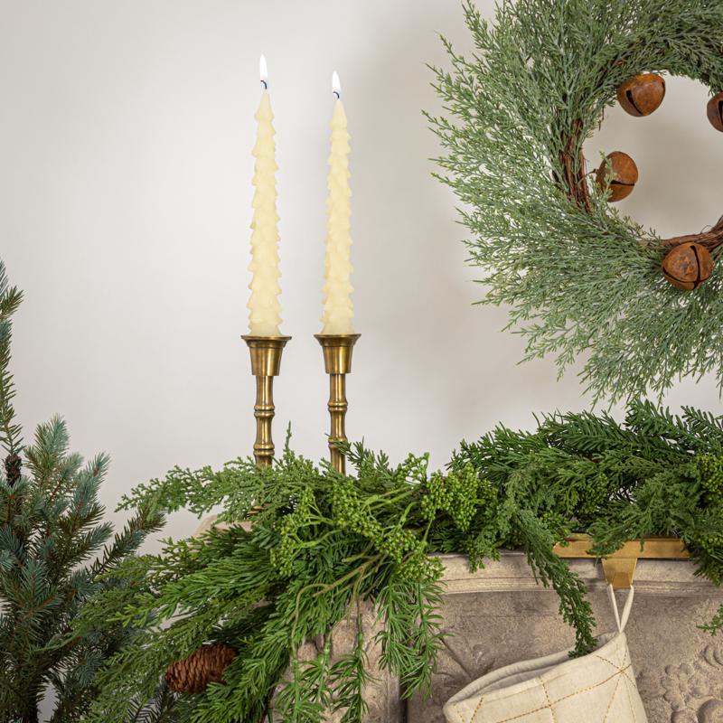 Creative Co-Op Cream Unscented Tree Candle, Pack of 12