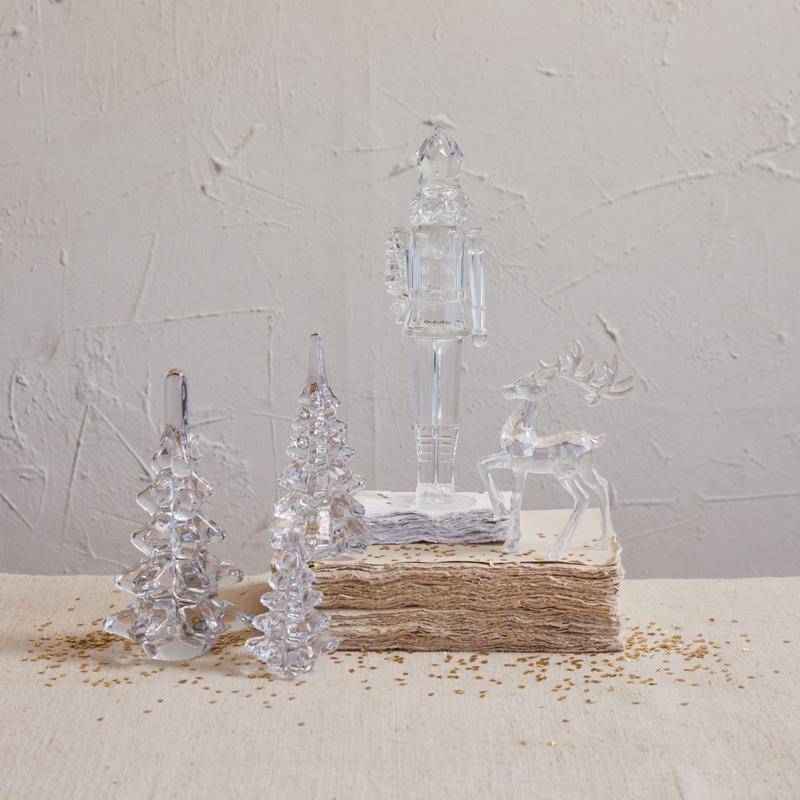 Creative Co-Op Clear Nutcracker Table Decor 11 in., Pack of 6
