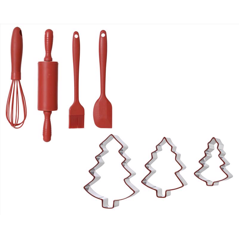 Decoris Red Baking set Table Decor, Pack of 6