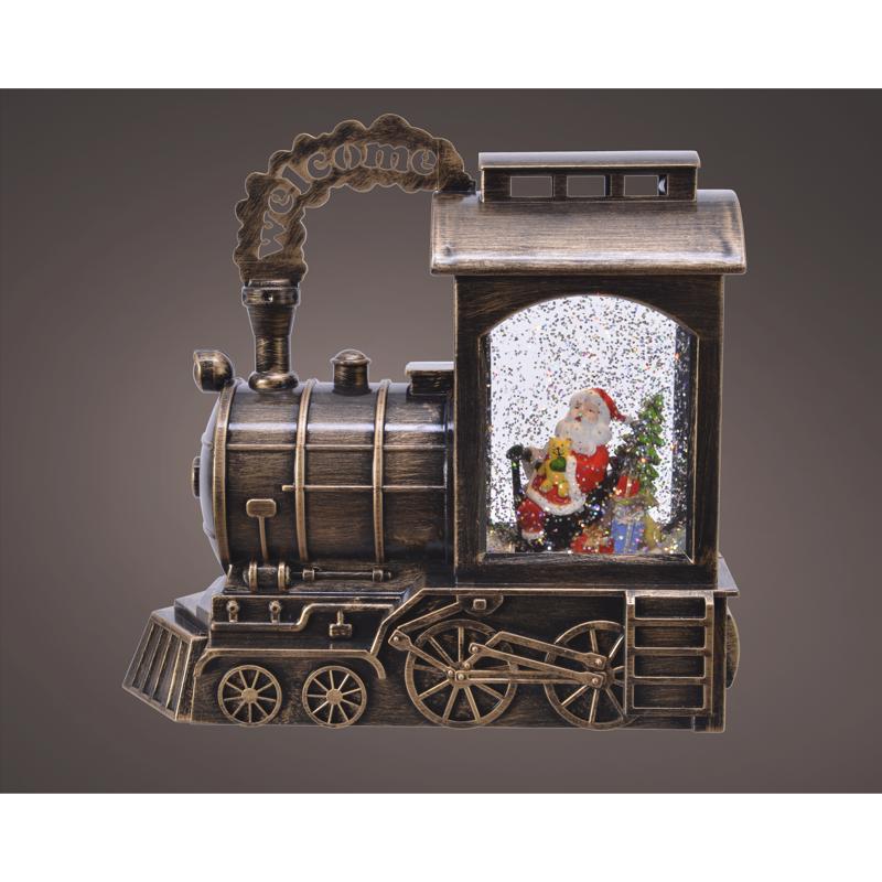Lumineo LED Brown Train Water Spinner Animated Decor 9 in., Pack of 6