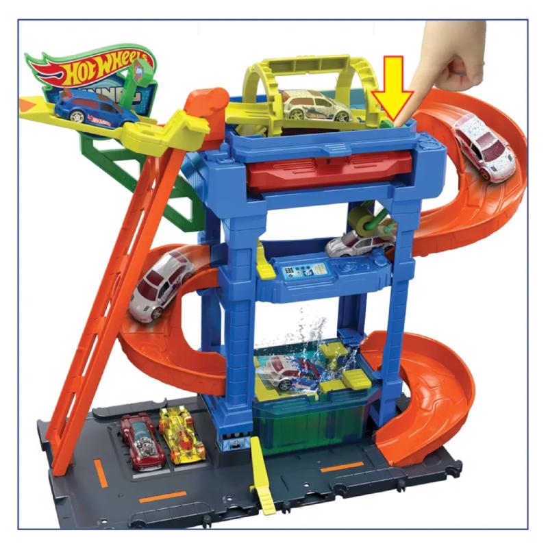 Hot Wheels City Tunnel Twist Car Wash Multicolored 18 pc