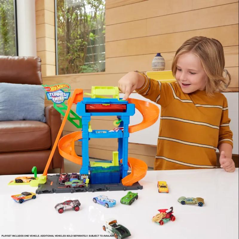Hot Wheels City Tunnel Twist Car Wash Multicolored 18 pc