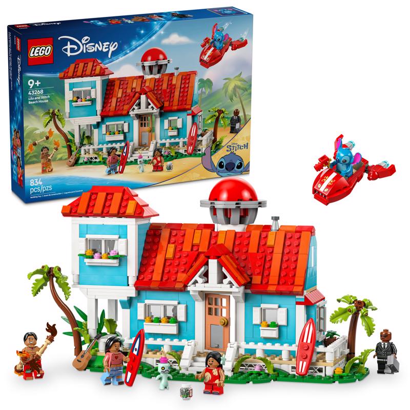 LEGO Disney Lilo and Stitch Beach House Building Set Multicolored