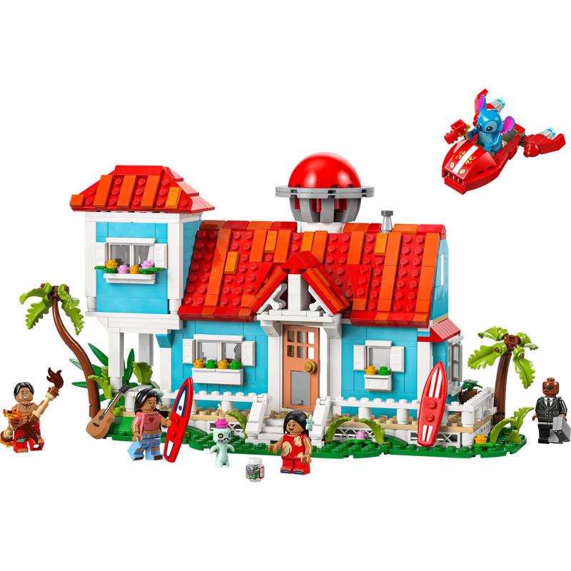 LEGO Disney Lilo and Stitch Beach House Building Set Multicolored