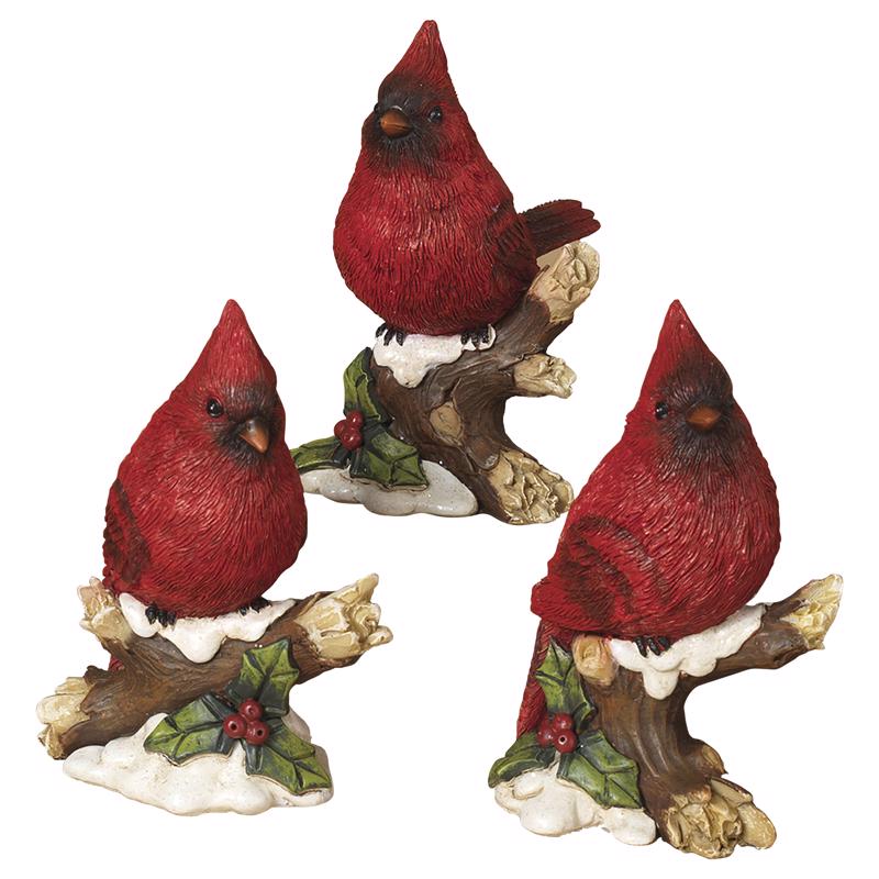 Gerson Assorted Cardinals Table Decor, Pack of 6