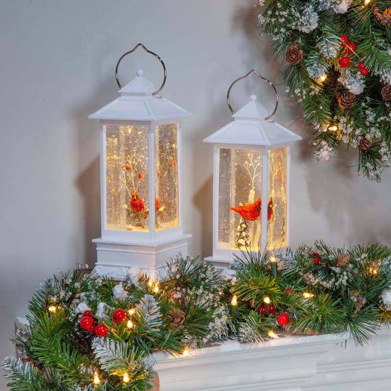 Gerson Multicolored Lighted Water w/ Cardinal Lantern 11 in., Pack of 6