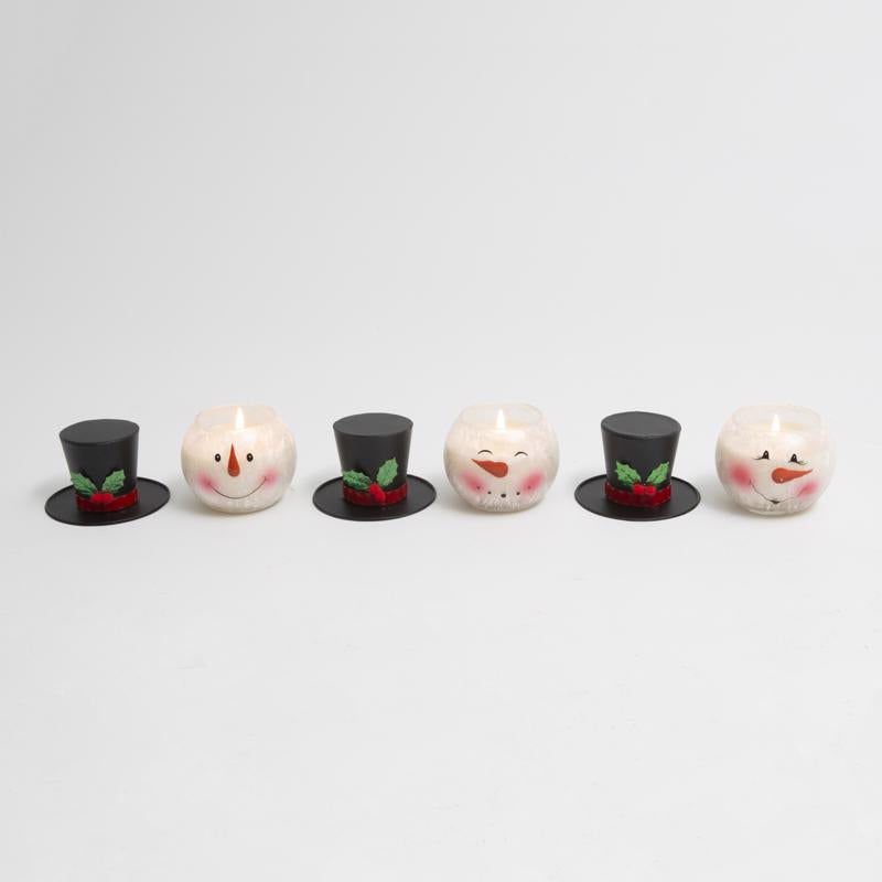 Gerson Multicolored Snowman Wax Christmas Scent Candle, Pack of 12